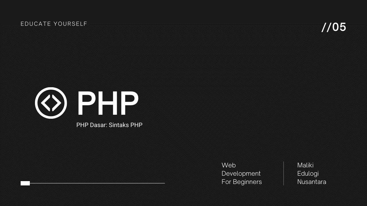 PHP Dasar: Sintaks PHP